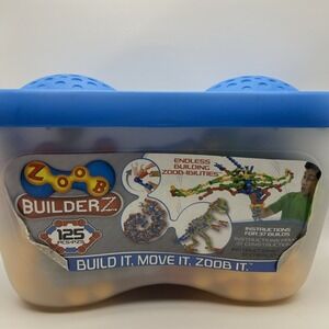 ZOOB BuilderZ Snap-Together Toy Building Set & Storage Box 114 piece set